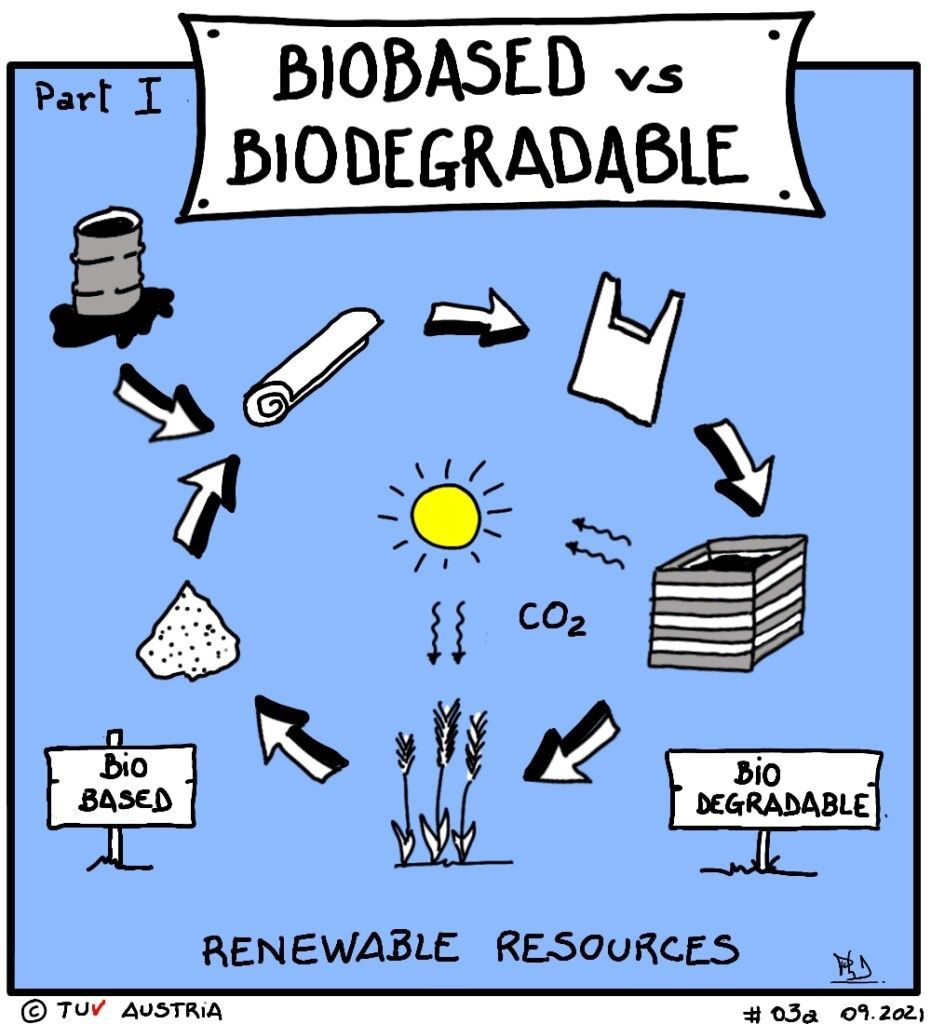 Biobasados y biodegradables son dos conceptos distintos